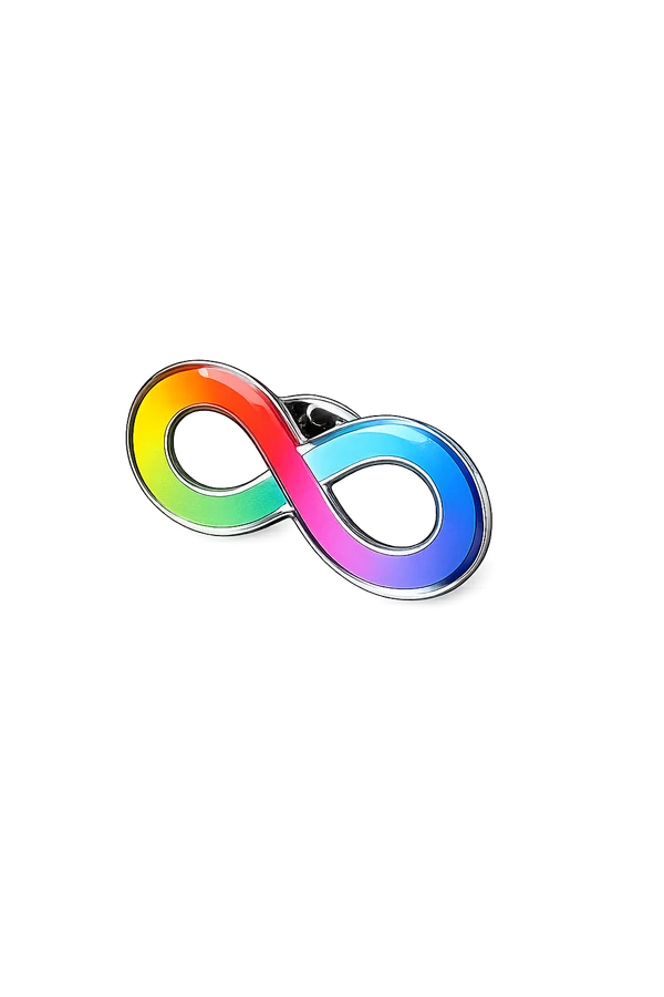 Pin promocional infinito multicolor